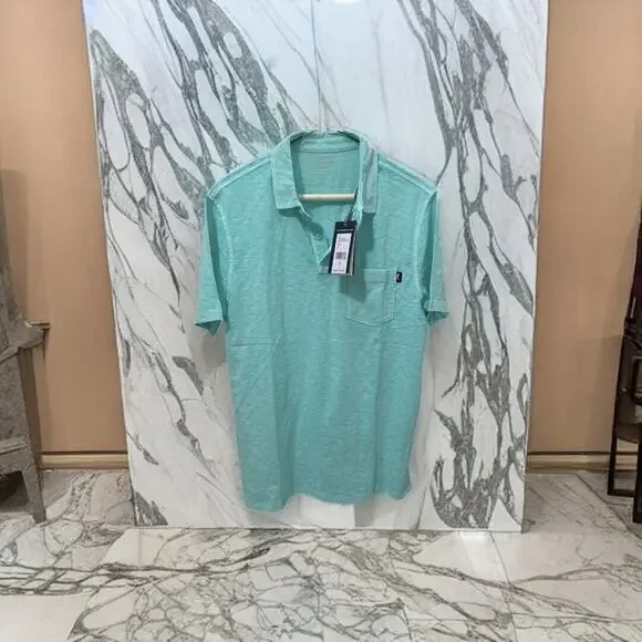 VINEYARD VINES Mens ISLAND Dyed Slub COTTON Pocket Polo CAICOS XL Aqua NWT - Picture 3 of 15